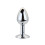 Toosh Silver Metal Butt Plug Small Clear Stone 1