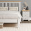 Seconique Windsor 5' Low End Bed - Ivory/Oak 1