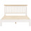 Seconique Windsor 5' Low End Bed - Ivory/Oak 2