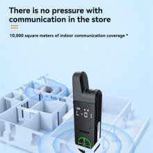 48g Ultra-Thin Walkie Talkie Type C Fast Charging Analog UHF Radio with Display for Beauty Salon Book Store
