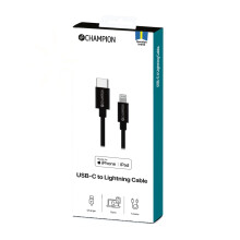 USB-C til Lightning-kabel 1m Sort
