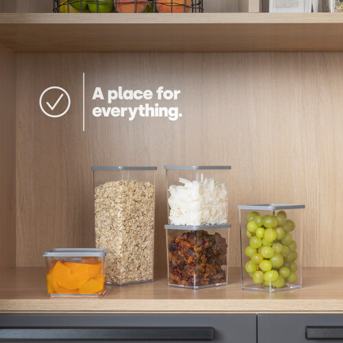 LIVIVO Food Storage Containers Set of 5 - Grey 1