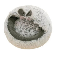 Cat Bed Cave Covered Cat Nest Small Dog Bed Warm Anti-Slip Nest Pet Supplies for Winter Animal Kitten Puppy Balcony B