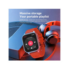 P60 Smartwatch with Camera, Bluetooth, Calls, Music, and Fitness Mode - Orange