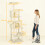 PawHut PawHut Cat Tree, 202cm Cat Tower with Condos, Hammocks, Perches，Beige 3