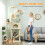 PawHut PawHut Cat Tree, 202cm Cat Tower with Condos, Hammocks, Perches，Beige 4