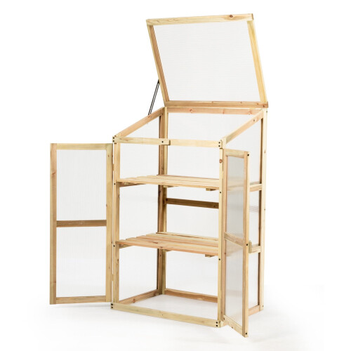 Houten koude kas met opklapbaar dak, 60x45x100 cm 1