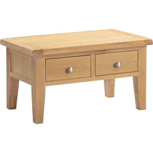 Seconique Windsor 2 Drawer Coffee Table - Natural Oak 1