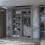 MN Furniture Monaco Double Sliding Mirrored Wardrobes Grey 120cm 3