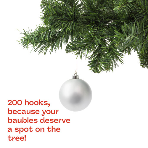 Christmas Bauble Hooks Set of 200 - Silver/Gold 2