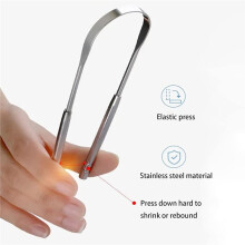 2 Pack Tongue Scraper,Stainless Steel Tongue Cleaners,Tongue Scraper for Adults, Reduce Bad Breath and Fresh Breath