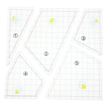 5 Pieces Quilting Template Set Sewing Machine Ruler DIY Hand Patchwork Quilting Ruler Quilt Templates Square Templates
