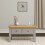 Seconique Windsor 2 Drawer Coffee Table - Pebble Grey/Oak 1