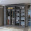 MN Furniture Monaco Double Sliding Mirrored Wardrobes Grey 203cm 3