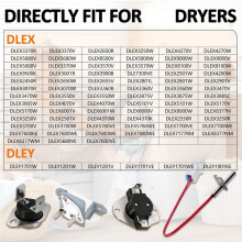 6931EL3002M 6931EL3003D 6931EL3001F 6323EL2001B Dryer Thermostat Kit Fit for DLE3050W, Thermal Fuse