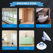 200Pcs Transparent Suction Cups, Plastic Suction Cups, Pads Without Hooks for Outdoor, Kitchen,Bathroom,Window 20mm