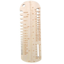Sock Knitting Ruler Wooden Knitting Needle Size Gauge Measuring Tool Sock Accurate Ruler Knit Blocker for DIY