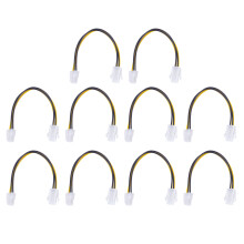10X, 20CM/8Inch 12V 4 Pin Male to 4 Pin P4 Female CPU Power Supply Extension Cable
