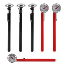6 Pcs Stainless Steel Kitchen Thermometer with 5 Inch Long Stem 1 Inch Dial Thermometer Milk Frothing Food Thermometer