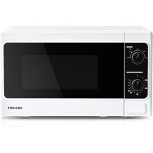 TOSHIBA 20 Liter 800W Manual Control Solo Small Microwave, Compact with 5 Power Levels, White- MM-MM20P(WH)