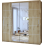 MN Furniture Monaco Double Sliding Mirrored Wardrobes Oak 203cm 2
