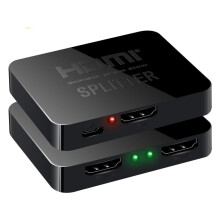2-Port-HDMI-Splitter für 2 Bildschirme, HDMI Verteiler, HDMI Splitter, 3D, 4K Ultra HD