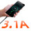 2 Pack Type-C to USB cable 3.1A fast charging / data sync 1 m Black 4