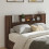 VidaXL vidaXL Storage Headboard with LED Brown Oak Engineered Wood 1