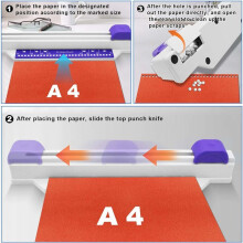 Hand Push Binder, 30 Hole Binder Machine, Coil Binder, Home Desktop Binder Puncher for A4 A5 A6 A7 B5-B7 Scrapbook