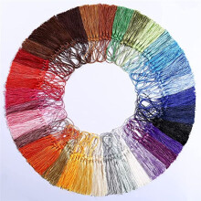 144Pcs 5.5 Inch Silky Handmade Soft Tassels with Loops for Jewelry Making,Bookmarks, 36Colors, 4Pcs of Each