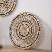 Woven Hanging Plate Wall Decorative Round Handcrafted Rattan Wicker Wall Decorative Basket Home Decoration