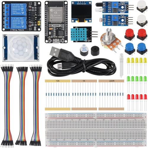 95pcs Basic  Kit for ESP32 ESP-32S WiFi Development Board for  Project Learning Kit ESP32 Kit with Box 1