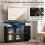 Homcom HOMCOM High Gloss Sideboard with LED Lights, Power Outlets, Drawers, Black 7
