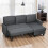 Homcom HOMCOM Fold-Out Convertible Sofa Bed with Removable Covers, Charcoal Grey 9