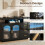 Homcom HOMCOM High Gloss Sideboard with LED Lights, Power Outlets, Drawers, Black 5