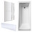 Balterley Square Single Ended 1700x700 Shower Bath Set - Front Panel, Square Bath Screen with Fixed Panel - Chrome 7