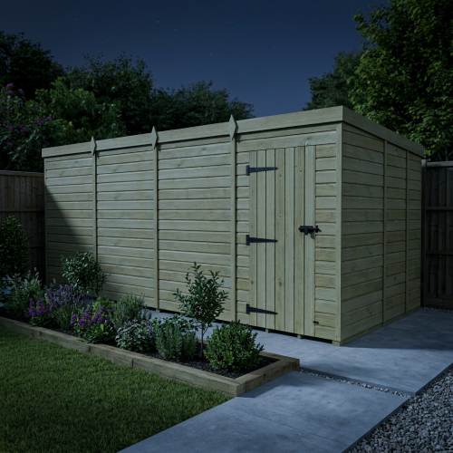 16 x 9 Pent Shed Tanalised (Single Door, No Windows) 2
