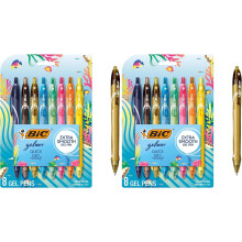 BIC Gelocity Quick Dry Ocean Themed Gel Pens, Medium Point (0.7mm), 8-Count -Pen Set, Colored Gel Pens for Note Taking and Journaling, (Pack of 2)