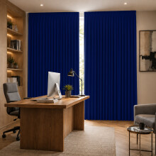 (Blue, 90" width x 90" depth (228cm x 228cm)) Plain Blackout Curtains Ringtop & Pencil Pleat Curtains Thermal Insulated Curtain Pair with 2 Tiebacks