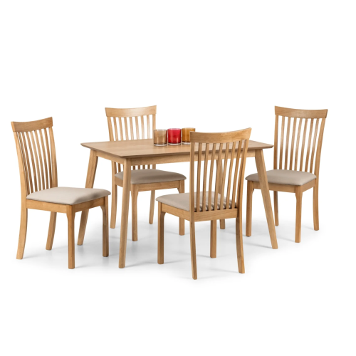Boden Oak Veneer Rectangular Table, Tapered Legs 2