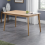 Boden Oak Veneer Rectangular Table, Tapered Legs 1