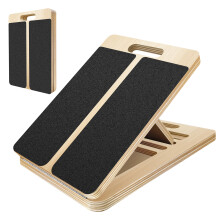 Adjustable Slant Board, Wooden Calf Stretcher Incline Board, Calf Stretch Board for Squats Leg Knees Heel Ankle Stretching