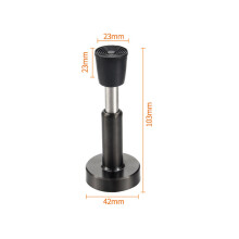 Hydraulischer Türstopper, Optionen zum Bohren/ohne Bohren Black 10 cm