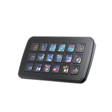 SK18 Multi-Functional AI Voice Control Panel Onboard 18 XMembrane LCD Macro Keys Supports for Linux + QMK Dual-System
