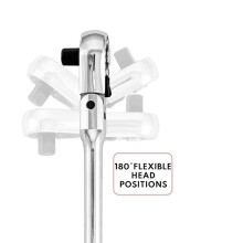 Flex- Stubby Ratchet Set, 1/4", 3/8", 1/2" Drive Flexible Small Ratchet Handle Wrench 72-Tooth Quick-Release