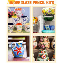 7Pcs Underglaze Pencils,6 Color Underglaze Pottery Pencils for Ceramics for Decorating Under Ceramic Pottery Bisque Ware