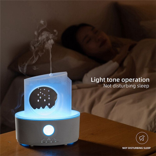 Rain Clouds Aroma Diffuser Raindrop Air Humidifier Humidificador de Aroma Night Light Desktop Ultrasonic Sprayer US Plug 2