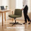 Homcom HOMCOM Desk Chair with Wide Seat, Thick Padding, Rock Function, Green 8