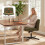 Homcom HOMCOM Desk Chair with Wide Seat, Thick Padding, Rock Function, Green 9