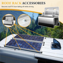 4 PCS Brackets,Stainless Steel Solar Bracket for Stable Roof Box Fixing,with Wrench Solar Accessories for RVs and Yachts